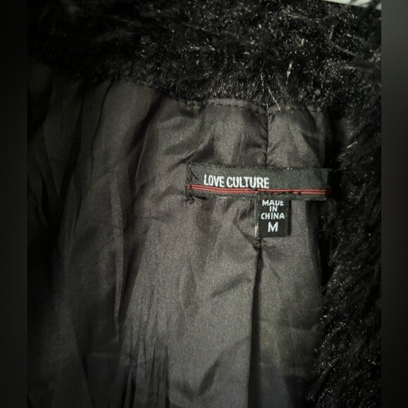 Love Culture Faux Fur Waterfall Open-Front Vest, Women's Medium - Picture 3 of 4